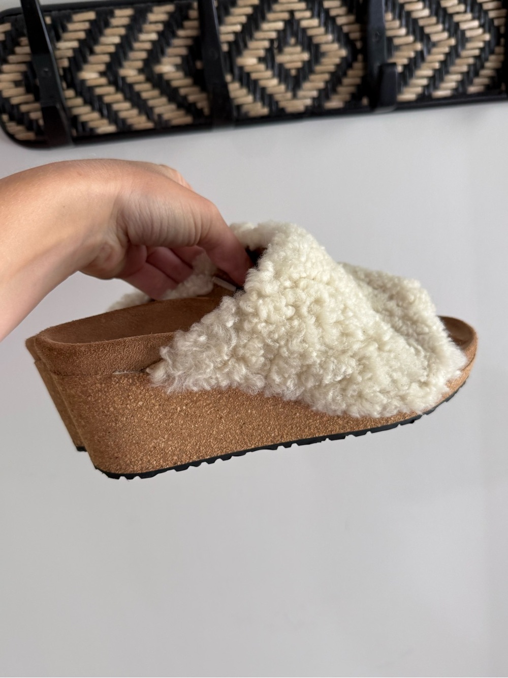 Birkenstock Papillio Namica Teddy Wedge Sandals - Size 39/Size 8 - Picture 12 of 15